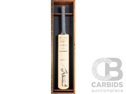 1662295 · Sir Donald Bradman Signed Limited Edition Cricket Bat in Display Case, No. 3/30