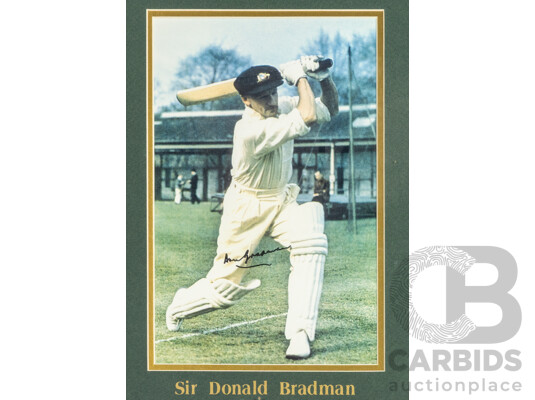 1662305 · Framed Signed 'Legends of Australian Sport' Photo Print Montage Featuring Sir Donald Bradman and Greg Norman