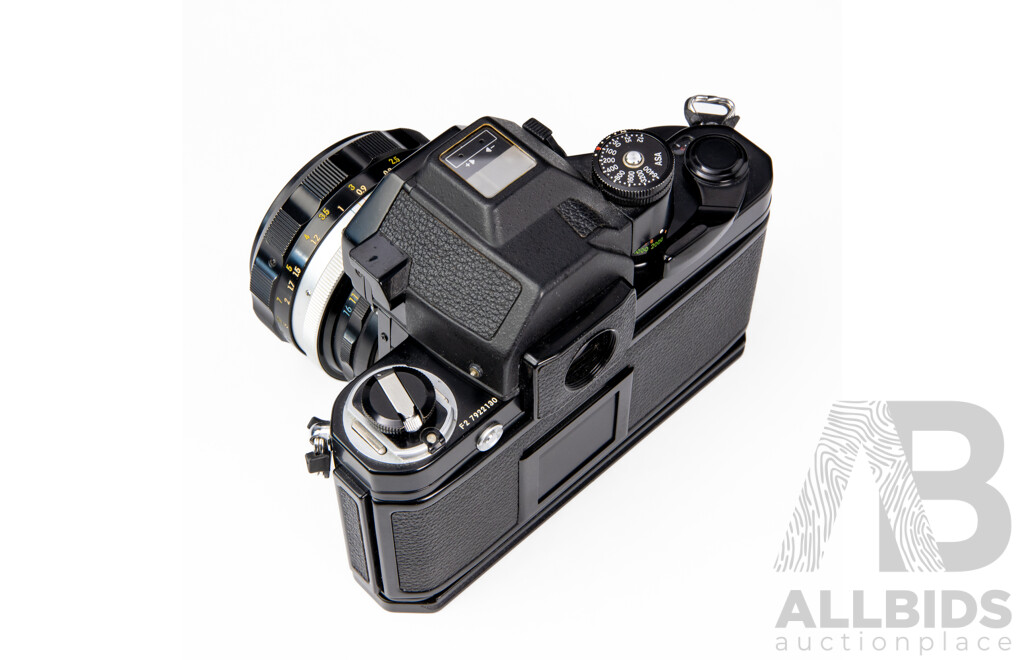 Nikon F2 Photomic S 35mm Black SLR Camera with Nikkor S.C Auto 55mm F/1.2 Lens