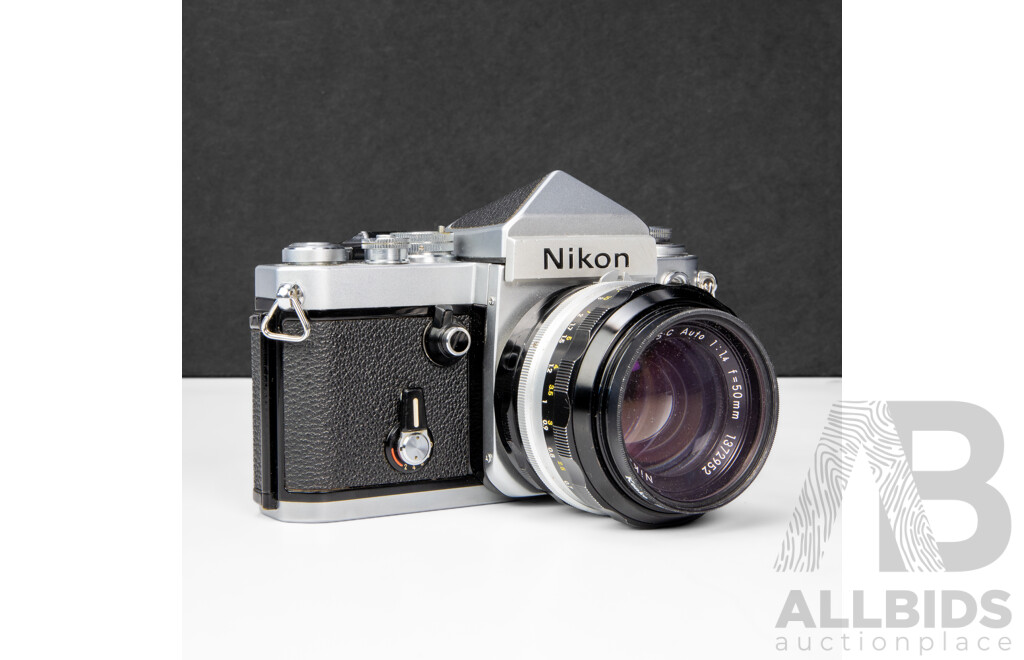 Nikon F2 Silver 35mm SLR Camera with Nikkor S 50mm F/1.4 Lens