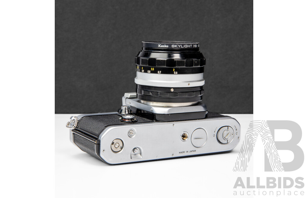 Nikon F2 Silver 35mm SLR Camera with Nikkor S 50mm F/1.4 Lens