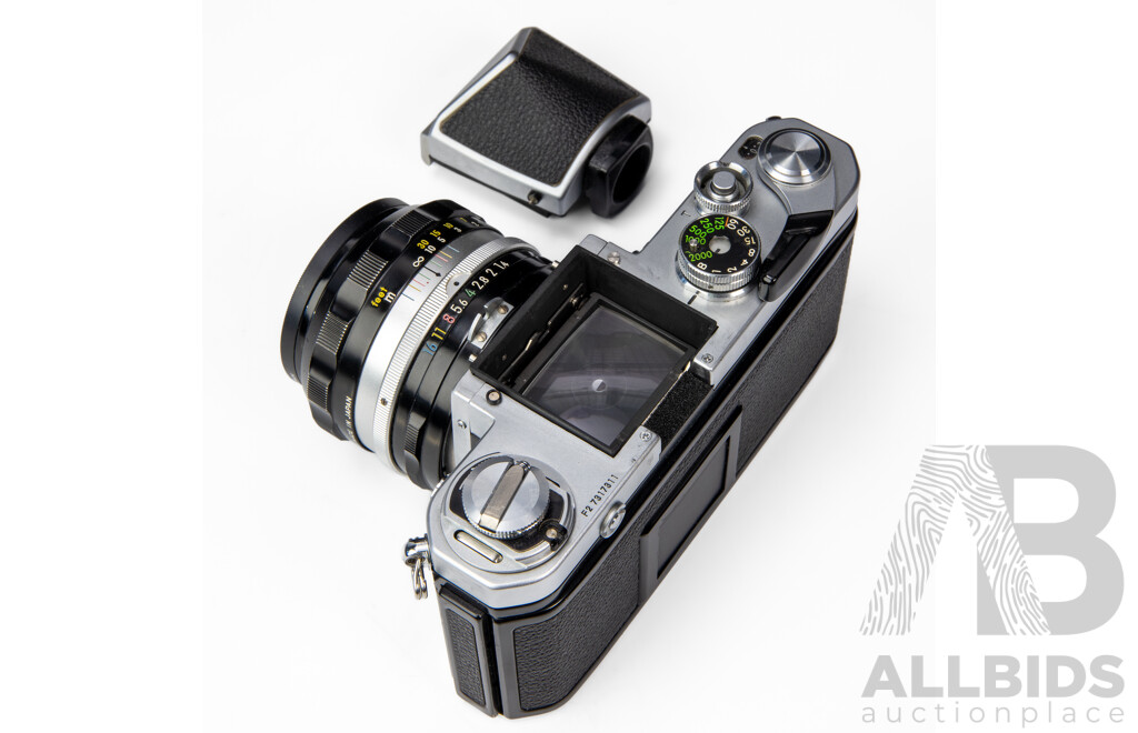 Nikon F2 Silver 35mm SLR Camera with Nikkor S 50mm F/1.4 Lens