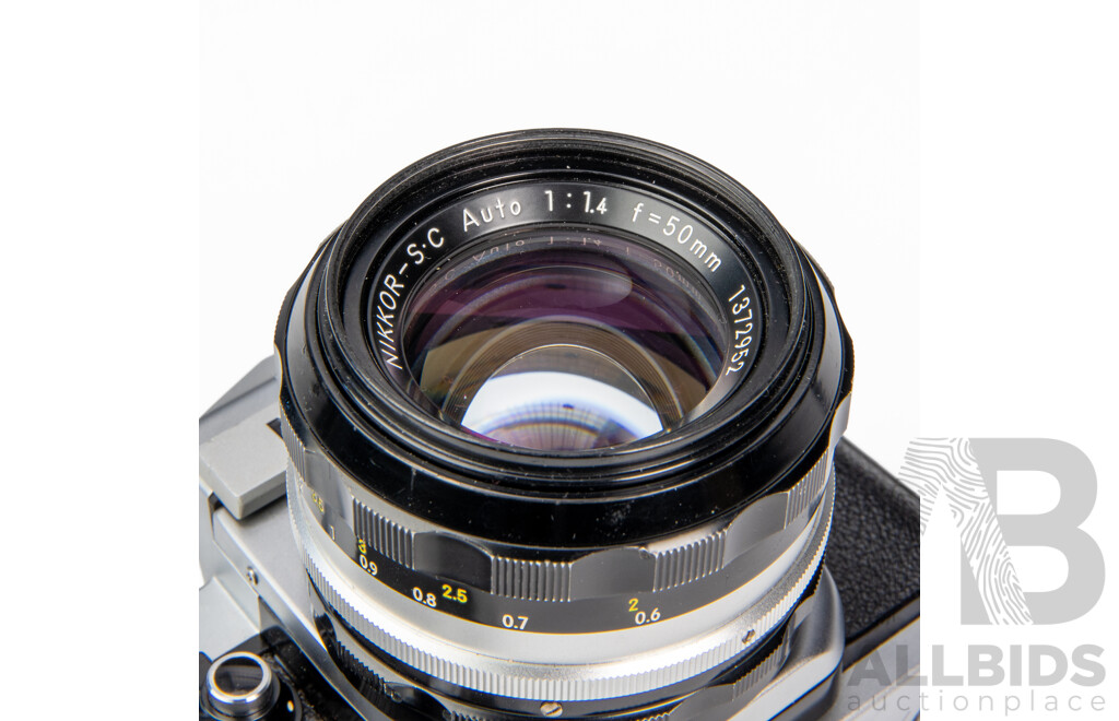 Nikon F2 Silver 35mm SLR Camera with Nikkor S 50mm F/1.4 Lens