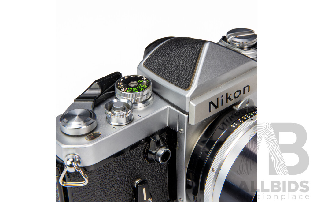 Nikon F2 Silver 35mm SLR Camera with Nikkor S 50mm F/1.4 Lens
