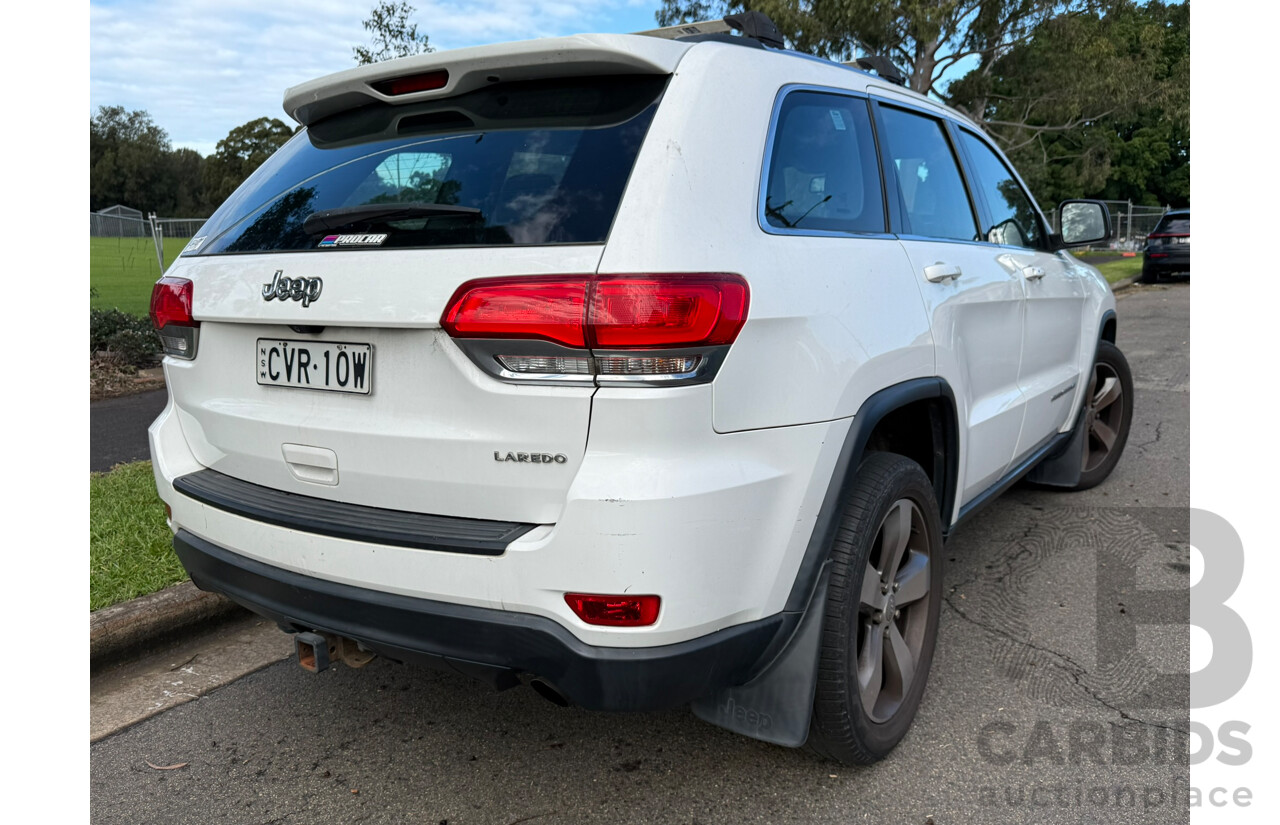 09/2014 Jeep Grand Cherokee LAREDO (4x2) RWD WK MY15 4D Wagon White 3.6L