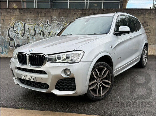 1661567 · 10/2016 Bmw X3 xDRIVE20d 4WD M Sport F25 MY16 4D Wagon Silver Turbo Diesel 2.0L