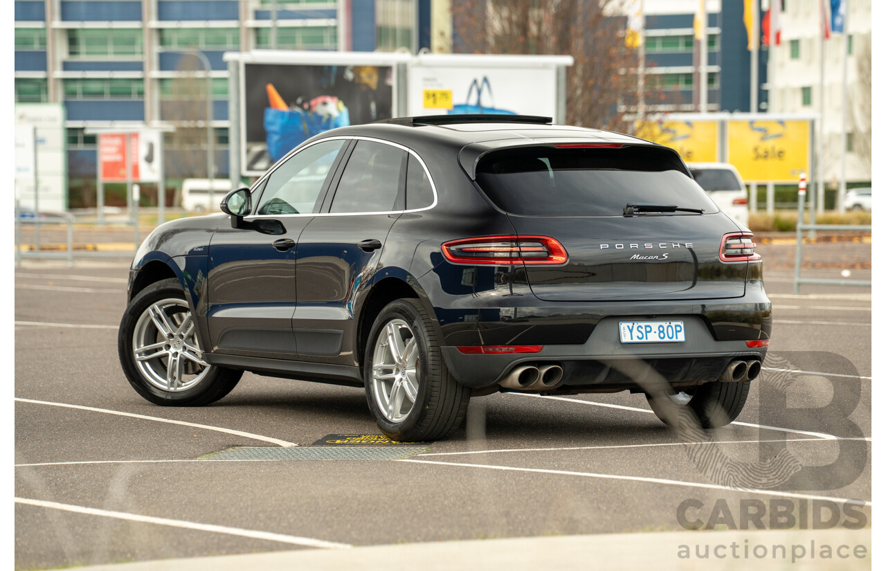 9/2015 Porsche Macan S Diesel (AWD) MY16 4d Wagon Jet Black Metallic Turbo Diesel 3.0L