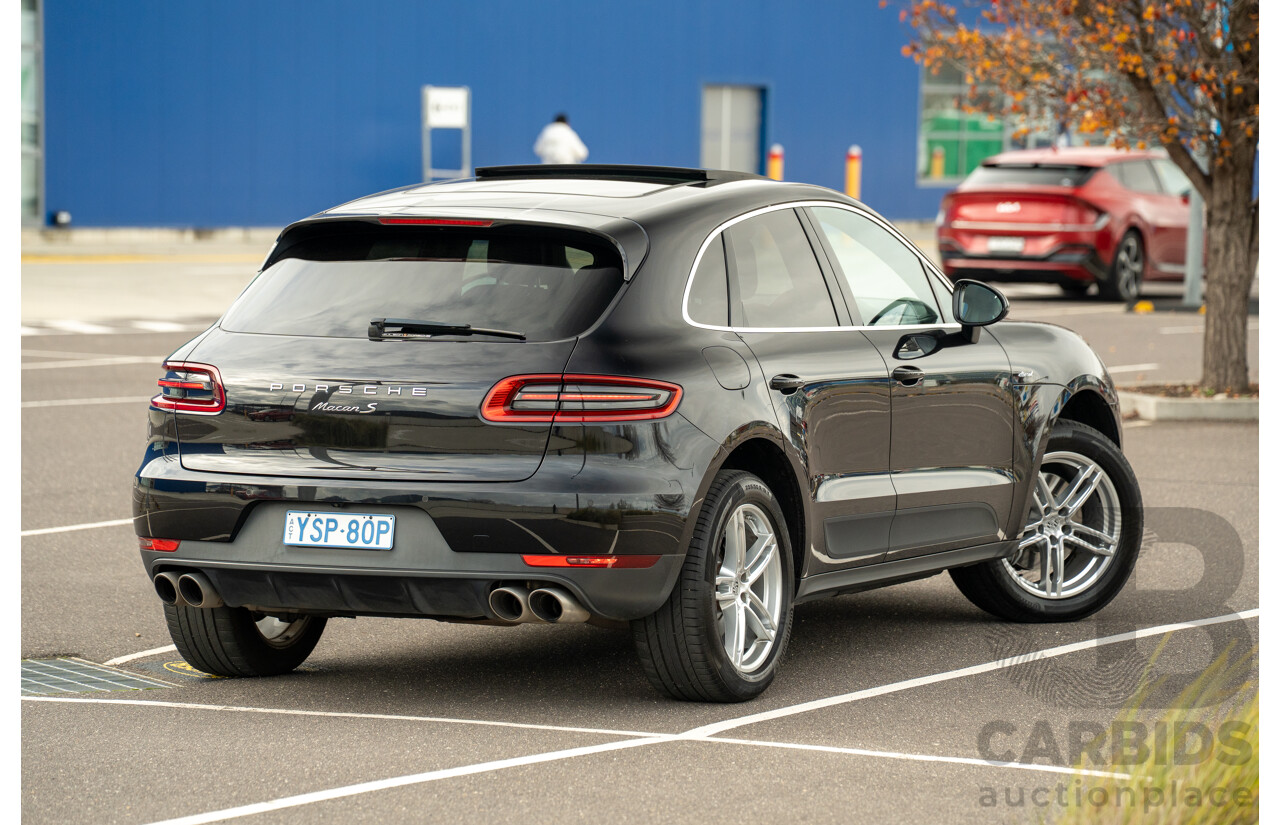 9/2015 Porsche Macan S Diesel (AWD) MY16 4d Wagon Jet Black Metallic Turbo Diesel 3.0L