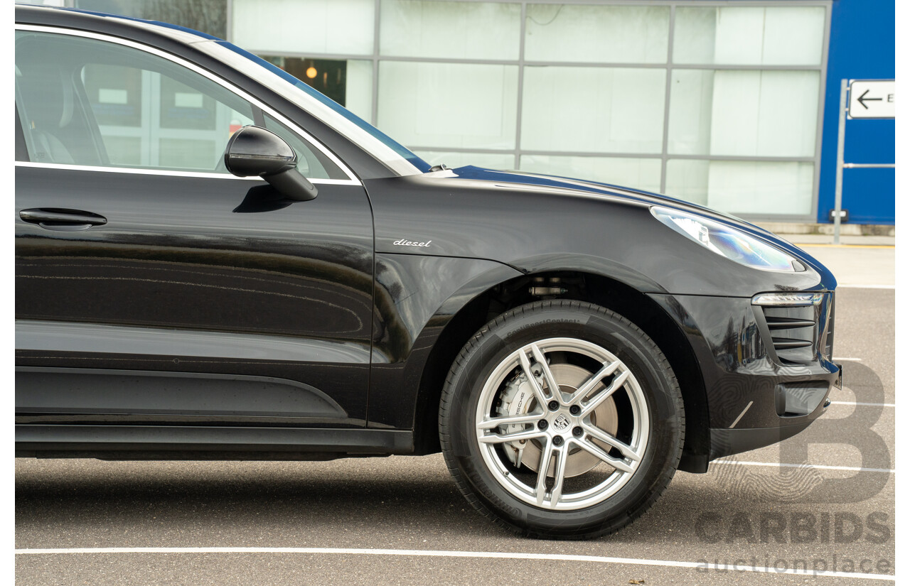9/2015 Porsche Macan S Diesel (AWD) MY16 4d Wagon Jet Black Metallic Turbo Diesel 3.0L
