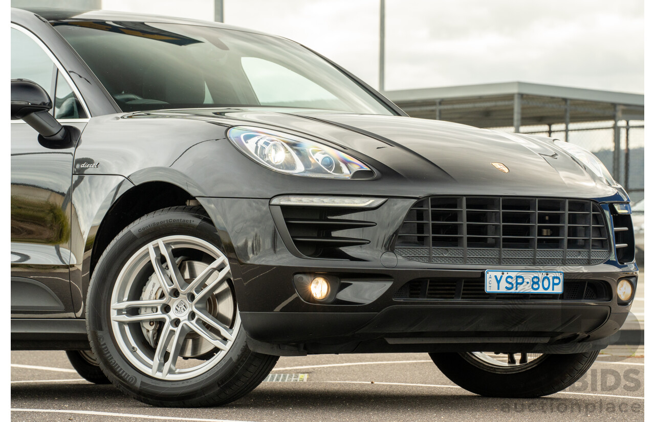 9/2015 Porsche Macan S Diesel (AWD) MY16 4d Wagon Jet Black Metallic Turbo Diesel 3.0L