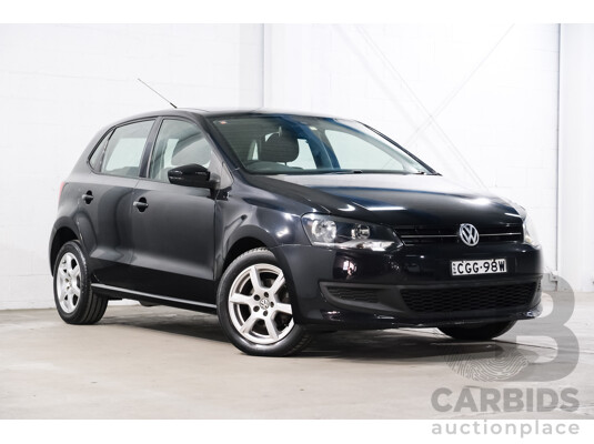 4/2012 Volkswagen Polo 66 TDI Comfortline MY12 FWD 5d Hatchback Black 1.6L