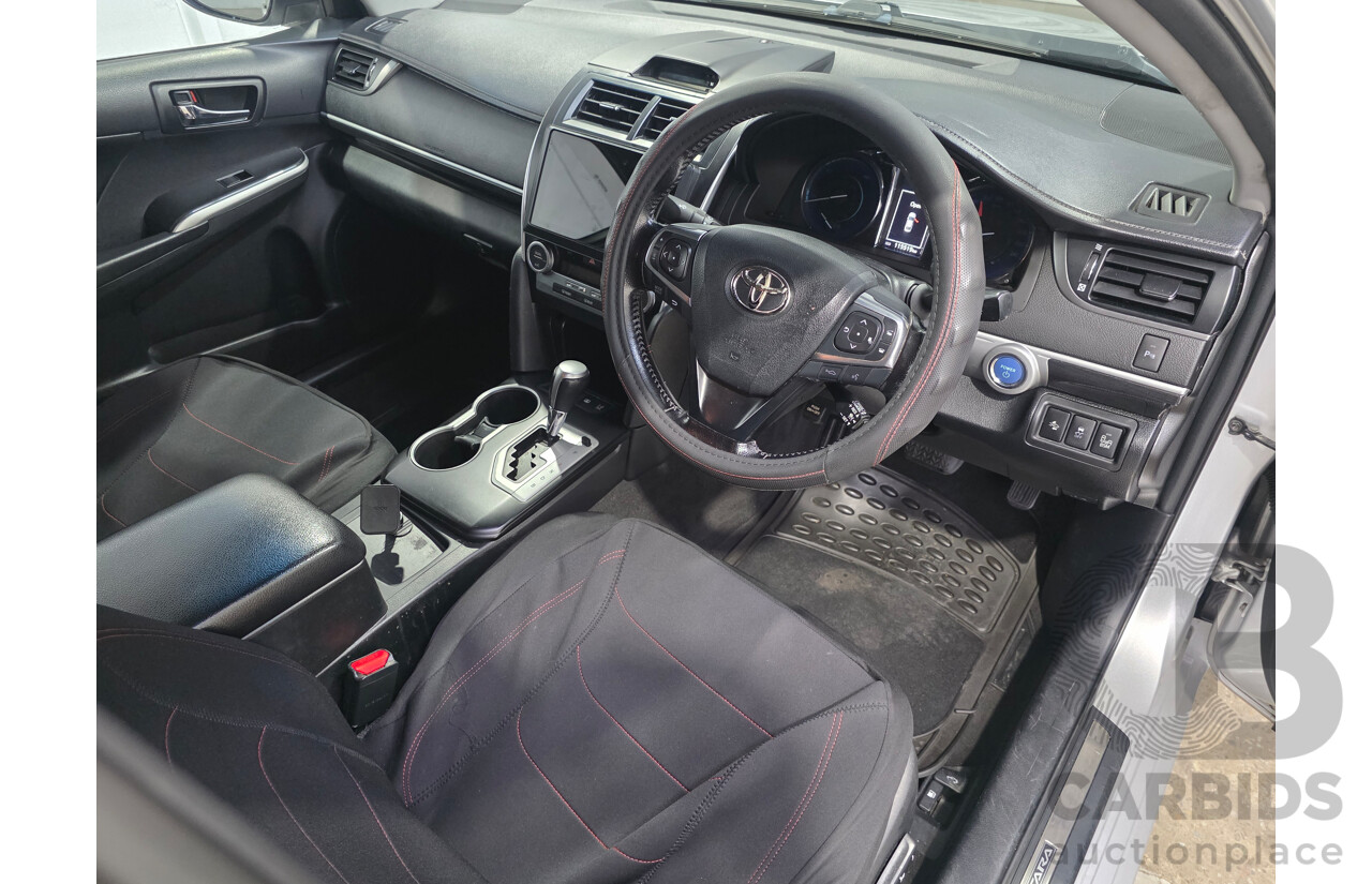 7/2016 Toyota Camry Atara SL AVV50R MY15 4d Sedan Classic Silver Metallic Hybrid 2.5L