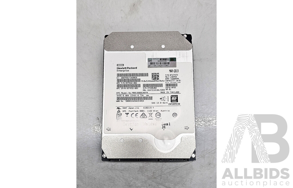 HPE (0F27373) 10TB SAS 12Gbps 3.5-Inch Hard Drive