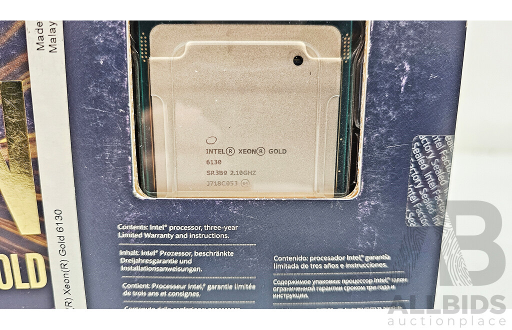 Intel Xeon GOLD (6138) 2.00GHz-3.70GHz 20-Core CPU - Lot of Two