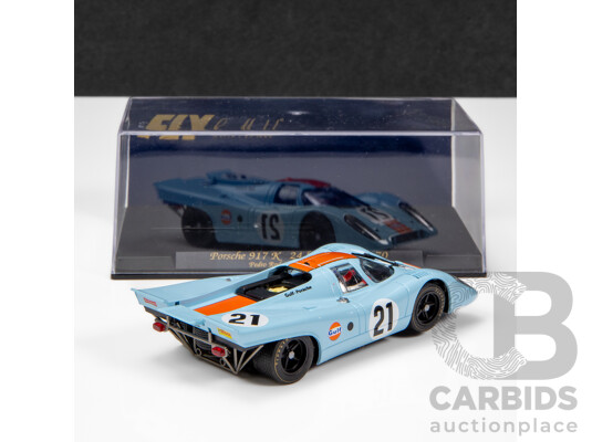 1662376 · Fly Car Model 1970 Porsche 917K 24Hr LeMans Pedro Rodriguez Gulf Livery #21 1:32 Scale Slot Car