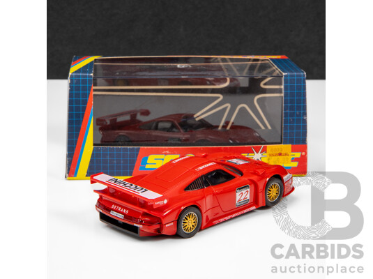 1662375 · Vintage Scalextric Porsche 911 GT1 BMS Scuderia #22 Red 1:32 Scale Slot Car