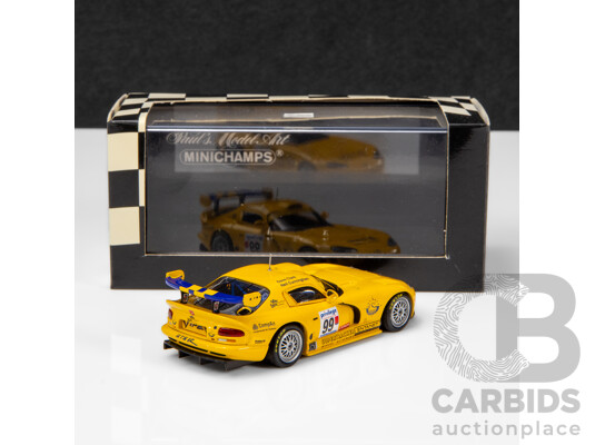 1662364 · Minichamps 1999 Dodge Viper GTS-R British GT Championship Clark / Cunningham #99 Yellow 1:43 Scale Model Car
