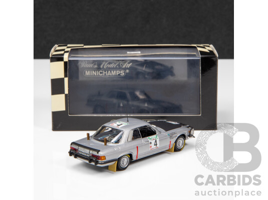 1662368 · Minichamps 1979 Mercedes Benz 450 SLC 5.0 Rally Bandama Waldegaard #4 1:43 Scale Model Car