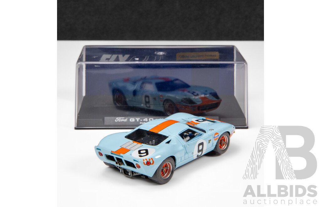 Fly Car Model 1968 Ford GT-40 24Hr LeMans Winner Rodriguez / Bianchi Gulf Livery #9 1:32 Scale Slot Car