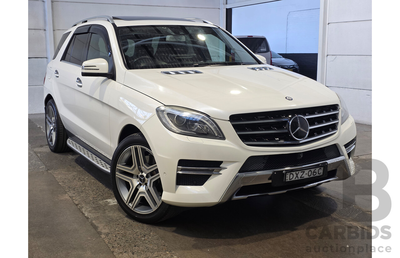 9/2013 Mercedes-Benz ML 350 CDI Bluetec AMG Pack (AWD) 166 4d Wagon Diamond White Turbo Diesel V6 3.0L