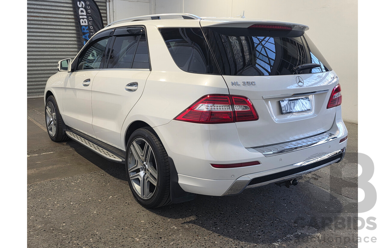 9/2013 Mercedes-Benz ML 350 CDI Bluetec AMG Pack (AWD) 166 4d Wagon Diamond White Turbo Diesel V6 3.0L