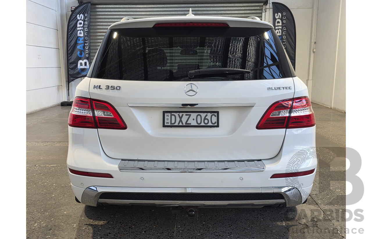 9/2013 Mercedes-Benz ML 350 CDI Bluetec AMG Pack (AWD) 166 4d Wagon Diamond White Turbo Diesel V6 3.0L