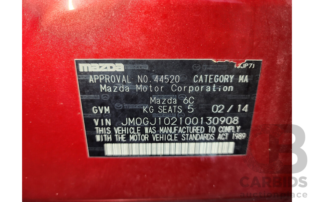 02/2014 Mazda Mazda6 Touring 6C MY14 UPGRADE 4d Sedan Red 2.2L