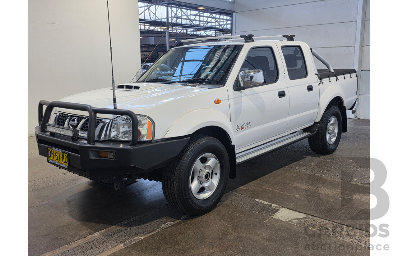 2/2012 Nissan Navara ST-R 4x4 D22 Series 5 Dual Cab White 2.5L