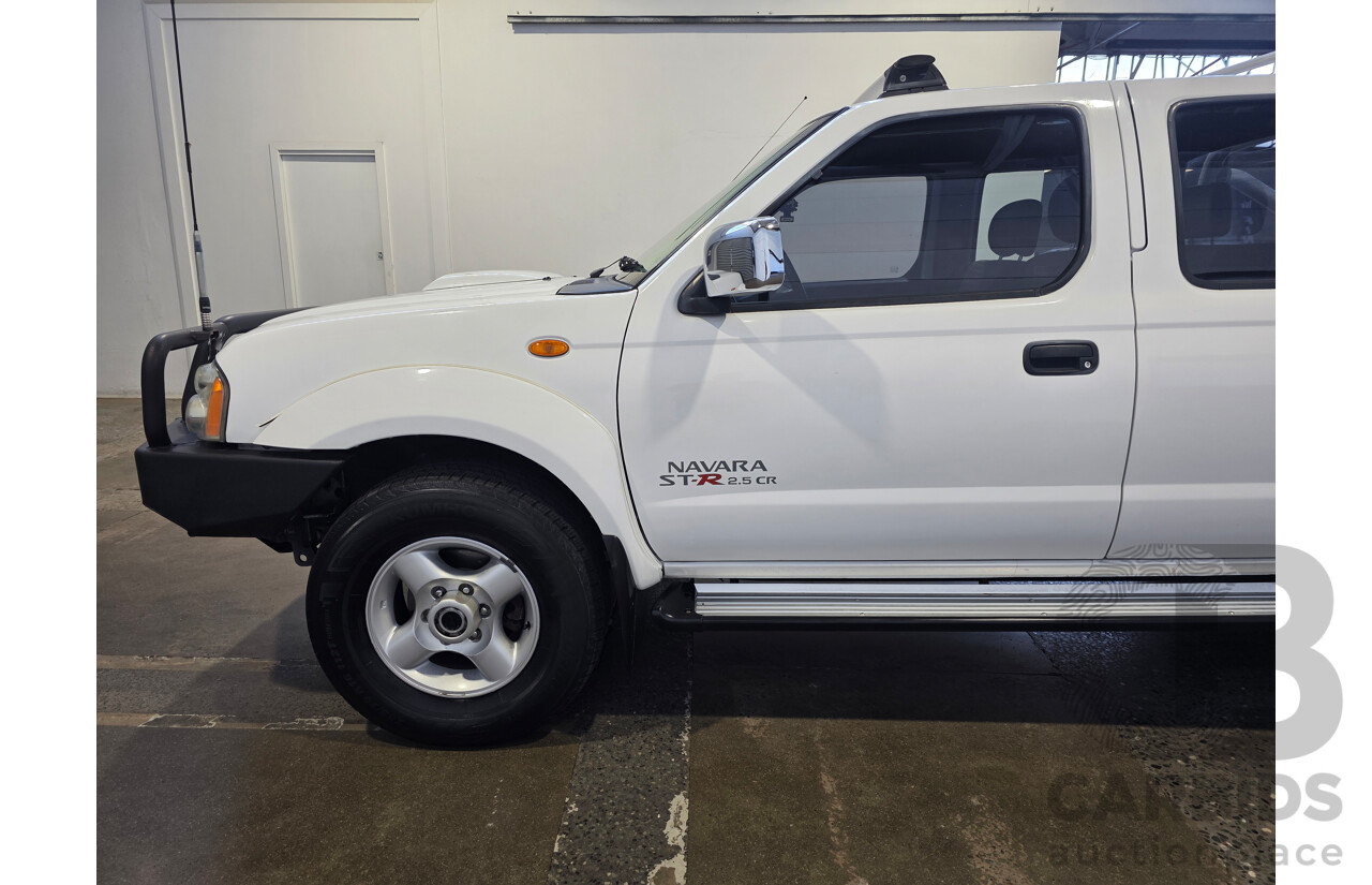 2/2012 Nissan Navara ST-R 4x4 D22 Series 5 Dual Cab White 2.5L