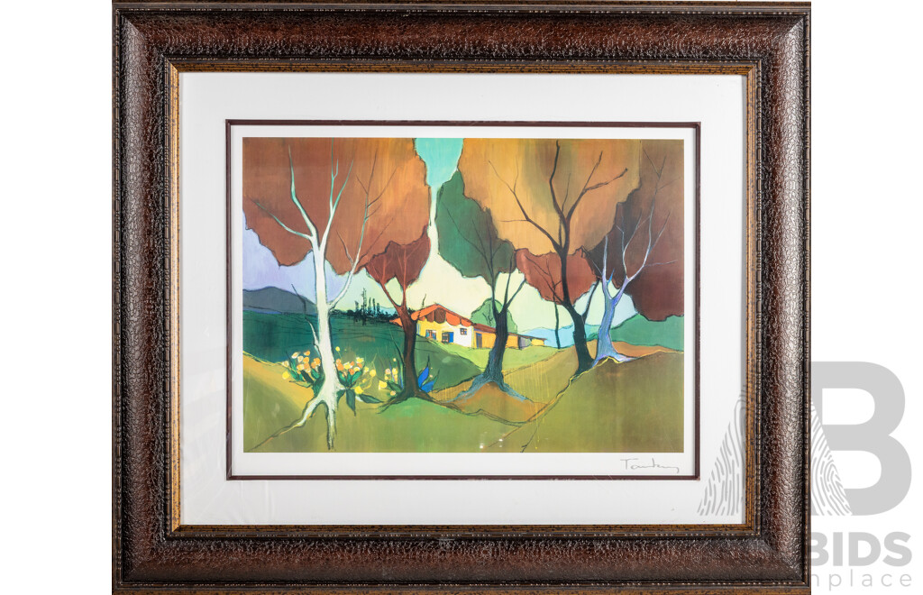 Itzchak Tarkay (20th Century, Israeli, 1935-2021), Jamestown Cottage (2013), Colour Seriolithograph on Archival Paper, 73H x 87W cm (frame)