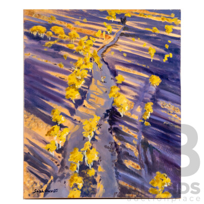 Sarah Goss, (20th Century, Australian), Central Desert (2005), Original Acrylic on Canvas, 61H x 51W cm