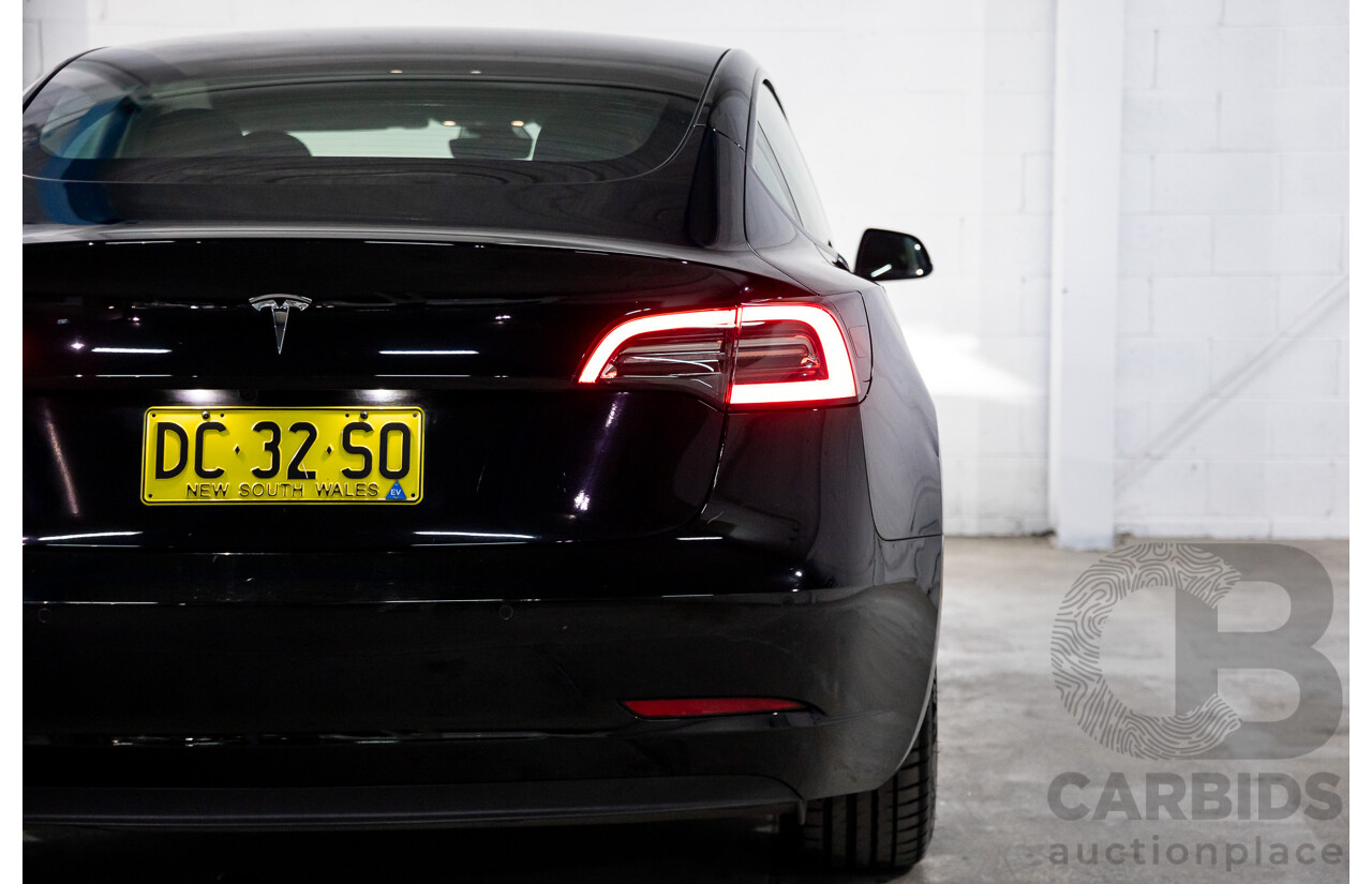 03/2022 Tesla Model 3 Rear Wheel Drive (RWD) E6LRB MY22 4D Sedan Black Electric EV
