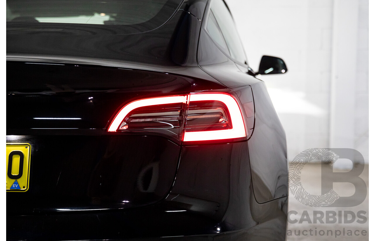 03/2022 Tesla Model 3 Rear Wheel Drive (RWD) E6LRB MY22 4D Sedan Black Electric EV