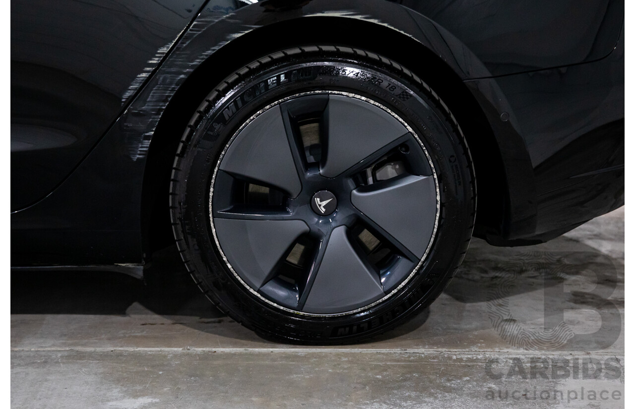 03/2022 Tesla Model 3 Rear Wheel Drive (RWD) E6LRB MY22 4D Sedan Black Electric EV