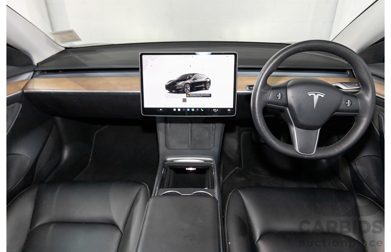 03/2022 Tesla Model 3 Rear Wheel Drive (RWD) E6LRB MY22 4D Sedan Black Electric EV