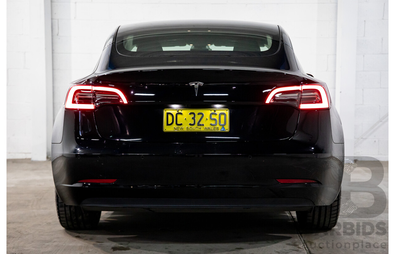 03/2022 Tesla Model 3 Rear Wheel Drive (RWD) E6LRB MY22 4D Sedan Black Electric EV