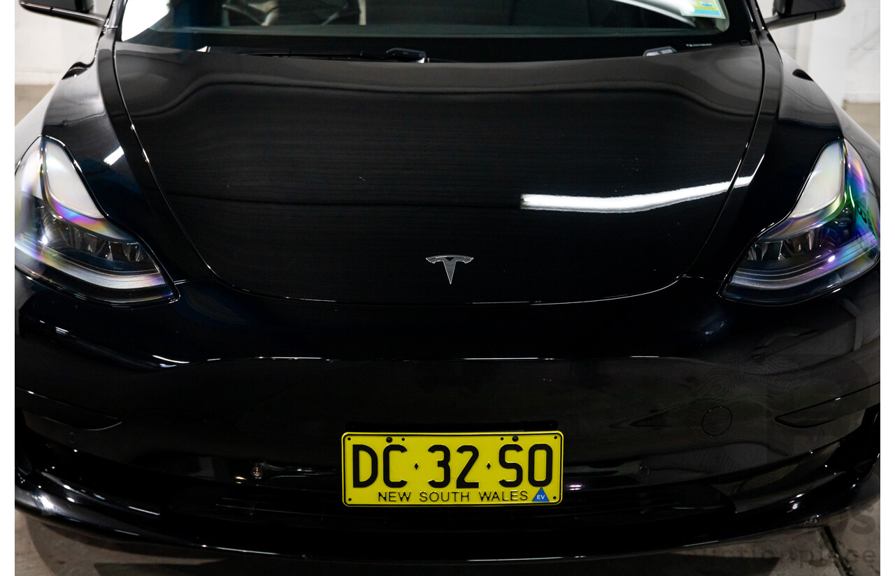 03/2022 Tesla Model 3 Rear Wheel Drive (RWD) E6LRB MY22 4D Sedan Black Electric EV