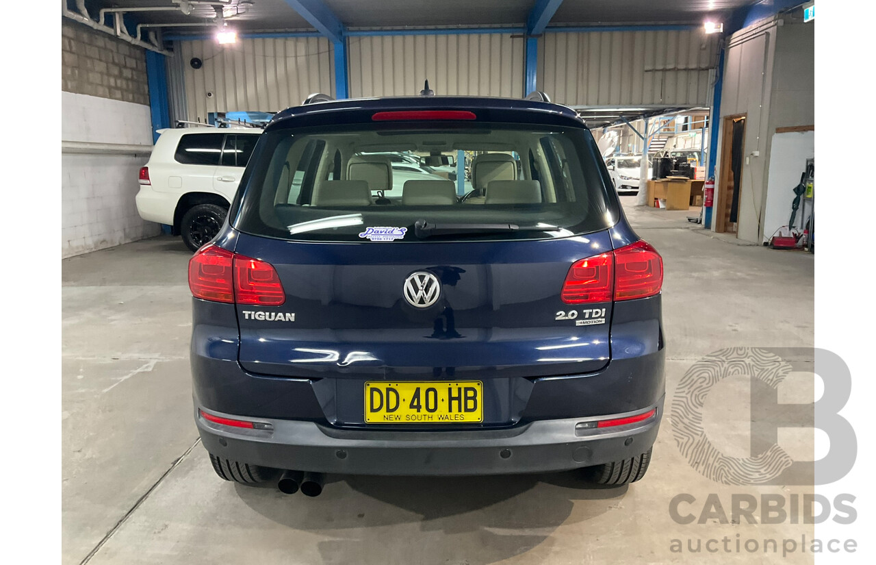 02/2012 Volkswagen Tiguan 103 TDI AWD 5NC MY12 4d Wagon Blue Turbo Diesel 2.0L