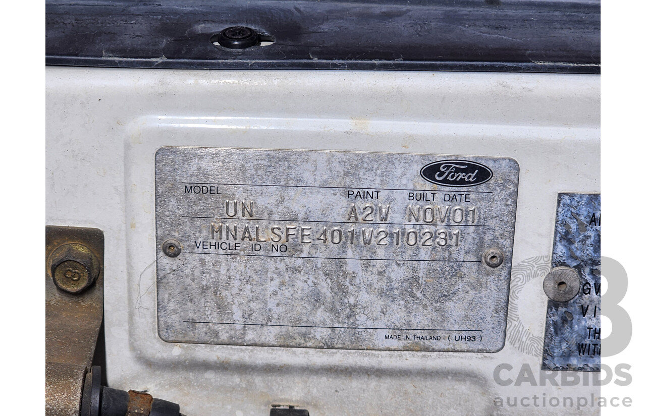 12/2001 Ford Courier GL (4x4) PE Crew Cab P/Up White 2.5L