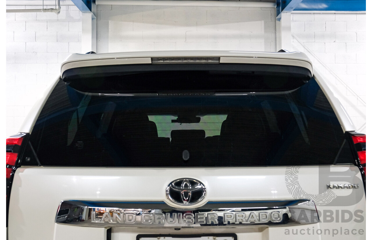 04/2019 Toyota Landcruiser Prado Kakadu (4x4) GDJ150R 4d Wagon Blizzard White Turbo Diesel 2.8L