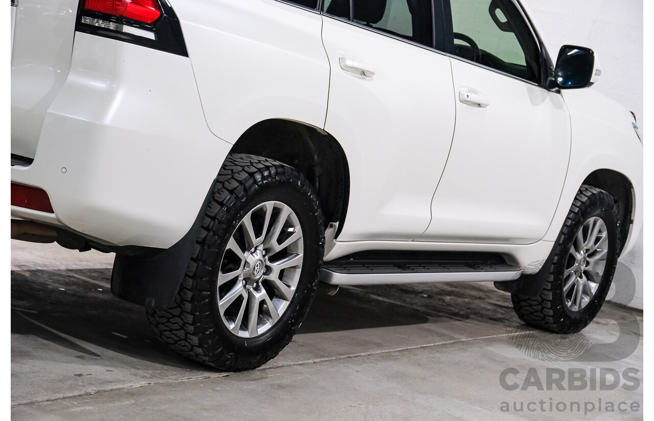 04/2019 Toyota Landcruiser Prado Kakadu (4x4) GDJ150R 4d Wagon Blizzard White Turbo Diesel 2.8L