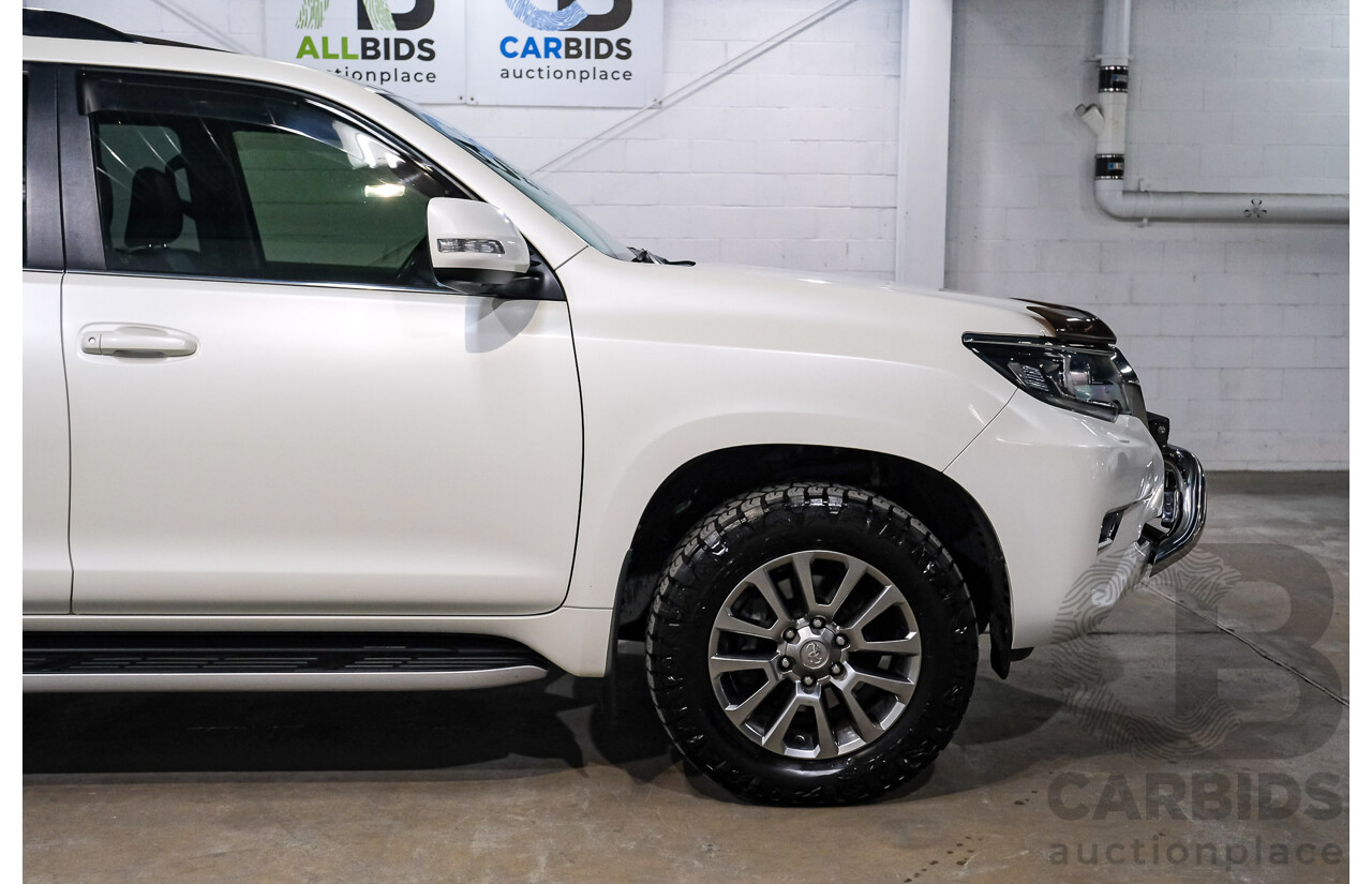 04/2019 Toyota Landcruiser Prado Kakadu (4x4) GDJ150R 4d Wagon Blizzard White Turbo Diesel 2.8L