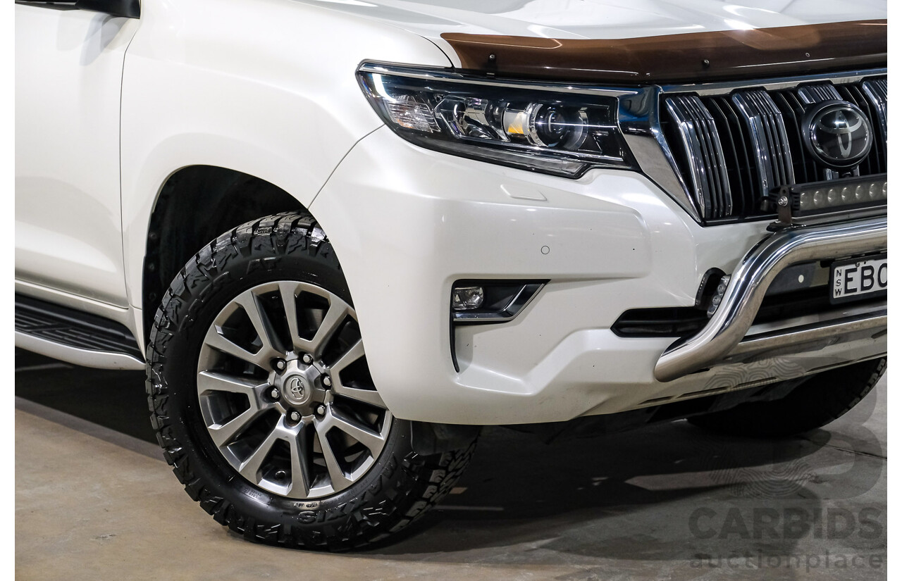 04/2019 Toyota Landcruiser Prado Kakadu (4x4) GDJ150R 4d Wagon Blizzard White Turbo Diesel 2.8L