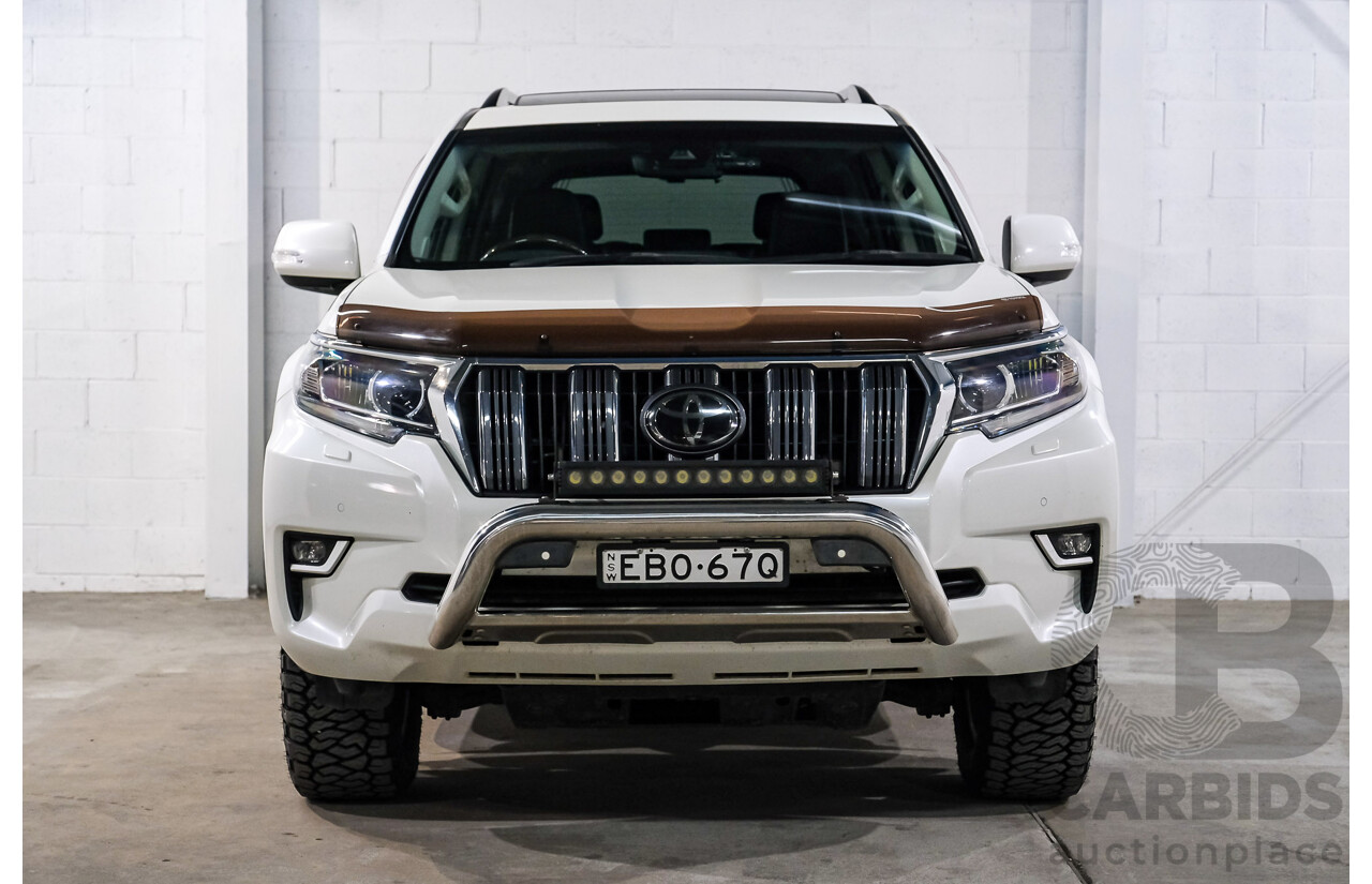 04/2019 Toyota Landcruiser Prado Kakadu (4x4) GDJ150R 4d Wagon Blizzard White Turbo Diesel 2.8L