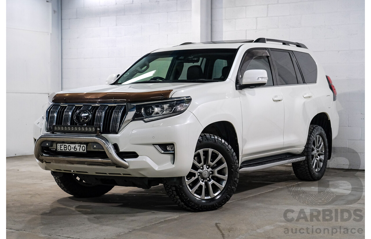 04/2019 Toyota Landcruiser Prado Kakadu (4x4) GDJ150R 4d Wagon Blizzard White Turbo Diesel 2.8L