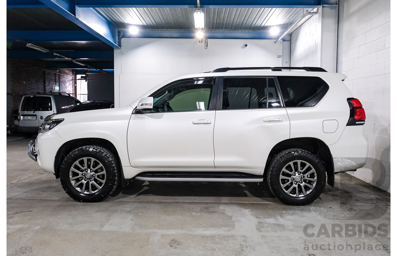 04/2019 Toyota Landcruiser Prado Kakadu (4x4) GDJ150R 4d Wagon Blizzard White Turbo Diesel 2.8L