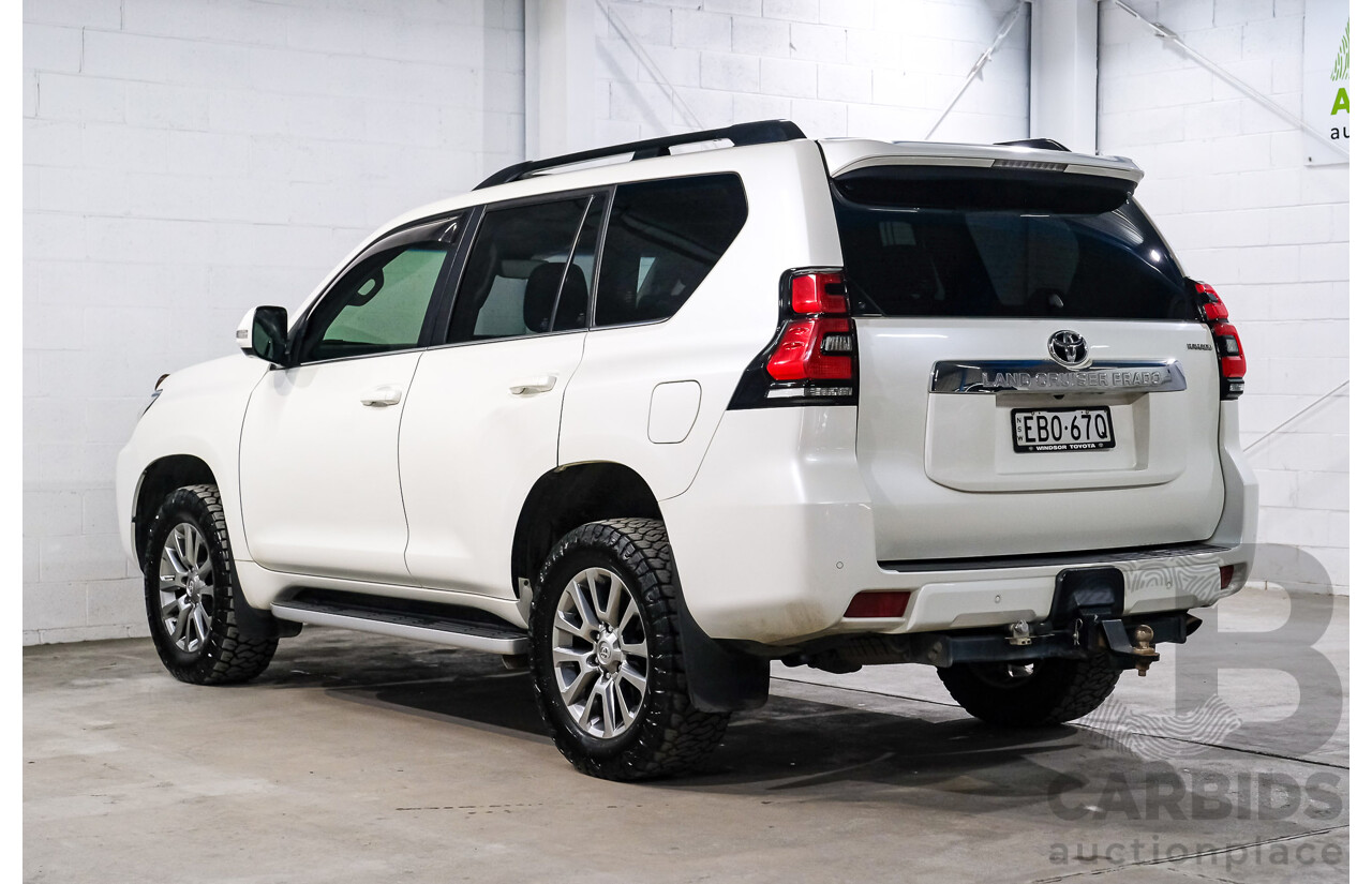 04/2019 Toyota Landcruiser Prado Kakadu (4x4) GDJ150R 4d Wagon Blizzard White Turbo Diesel 2.8L