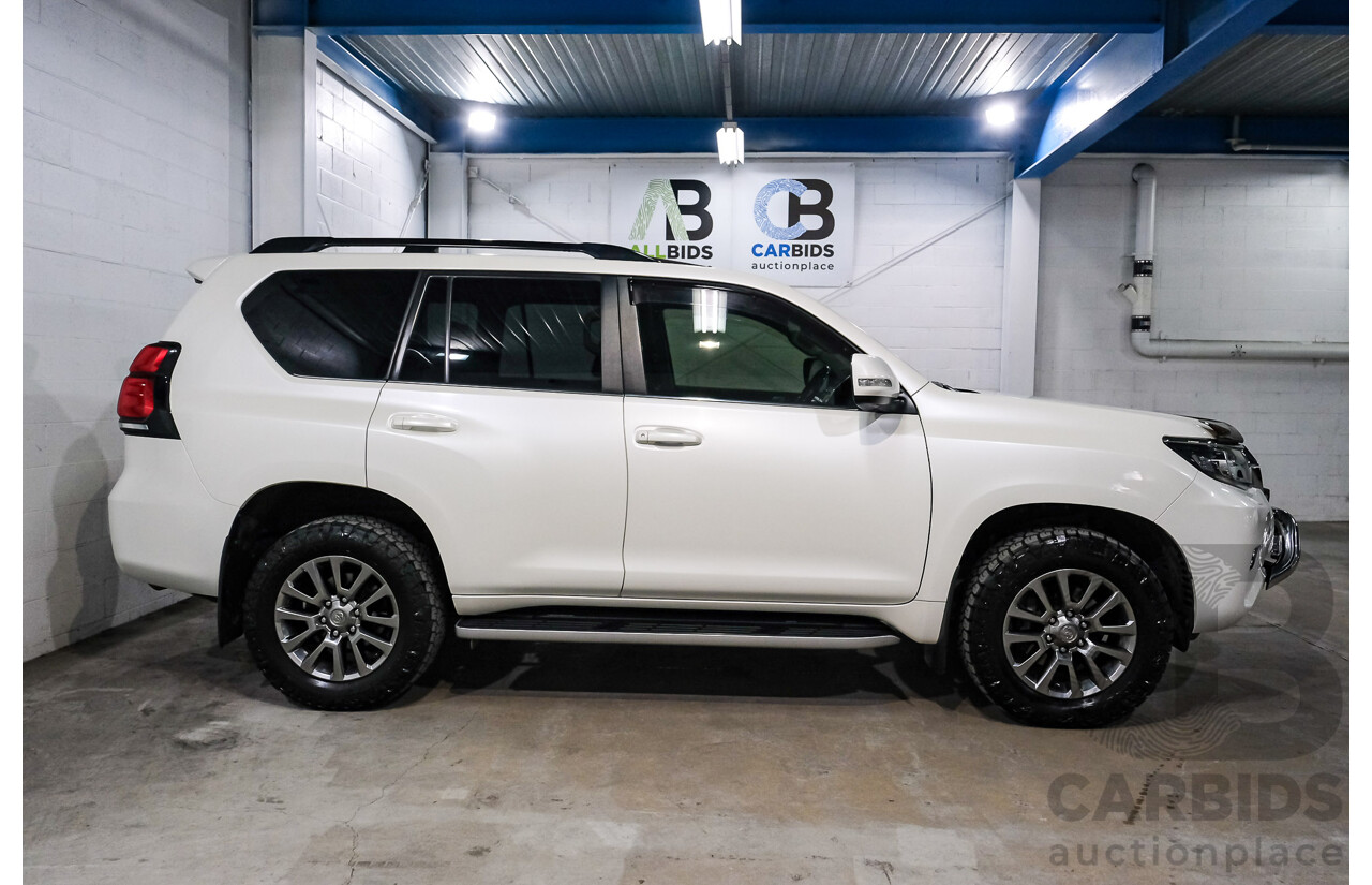 04/2019 Toyota Landcruiser Prado Kakadu (4x4) GDJ150R 4d Wagon Blizzard White Turbo Diesel 2.8L