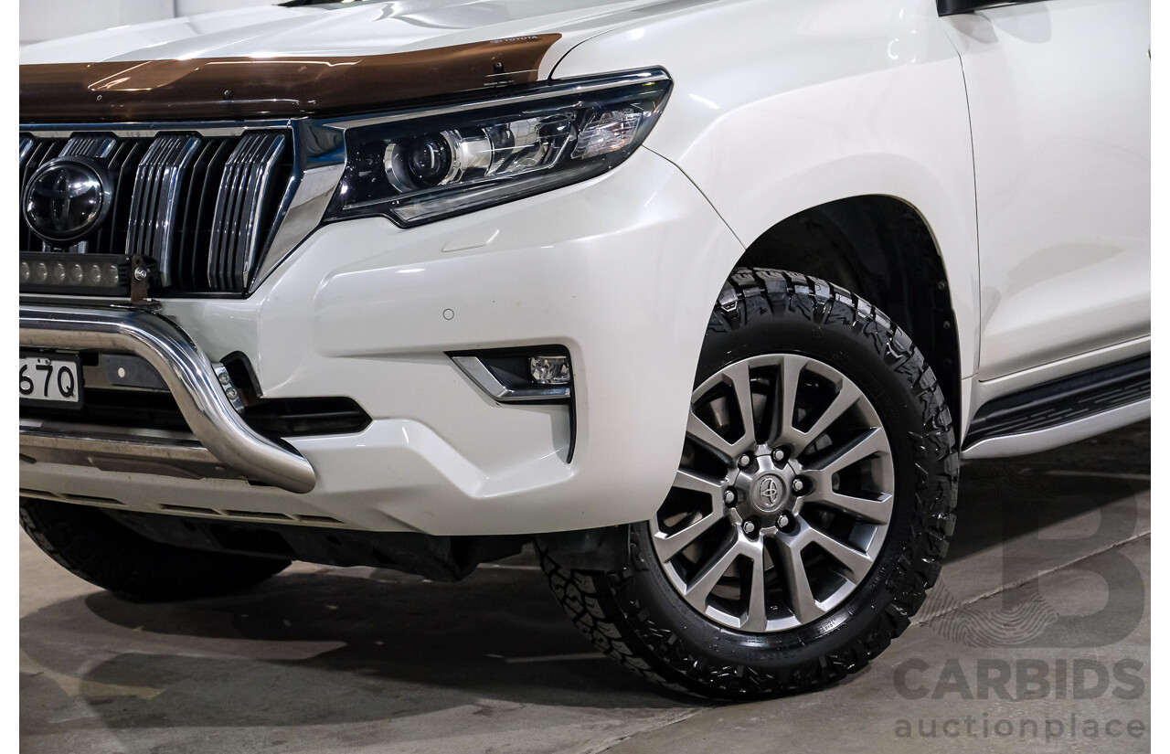 04/2019 Toyota Landcruiser Prado Kakadu (4x4) GDJ150R 4d Wagon Blizzard White Turbo Diesel 2.8L