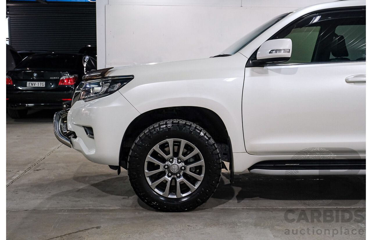 04/2019 Toyota Landcruiser Prado Kakadu (4x4) GDJ150R 4d Wagon Blizzard White Turbo Diesel 2.8L